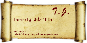 Tarsoly Júlia névjegykártya