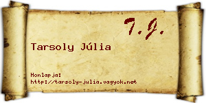 Tarsoly Júlia névjegykártya